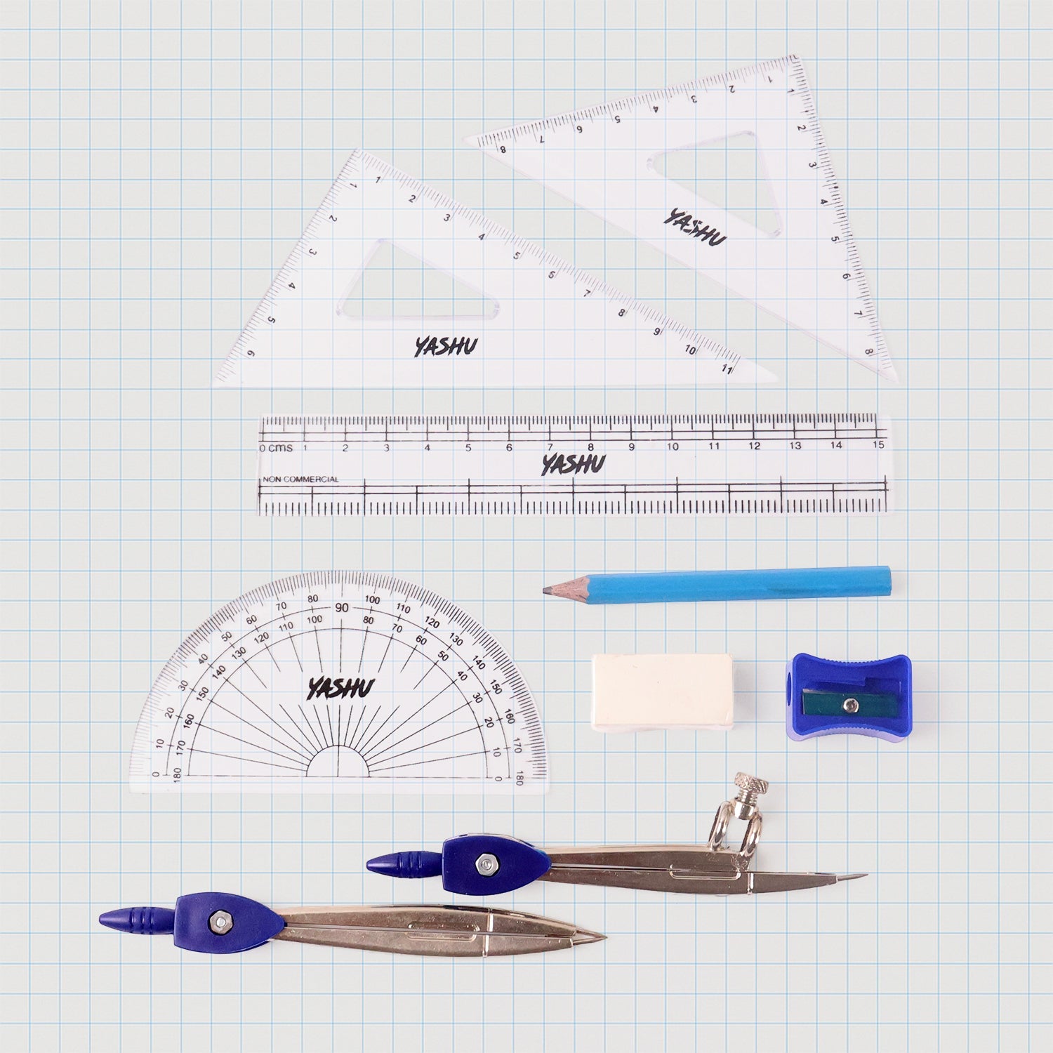 Yashu Complete Geometry Box Set with Compass Yashu Complete Geometry Box Set with Compass